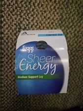 L'eggs Sheer Energy Control Top Revitalizing Pantyhose Size A  Off Black