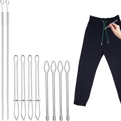 10pcs Rope Threader, 3 Designs Drawstring Threader Tool Set Sewing Tool Easy Ins