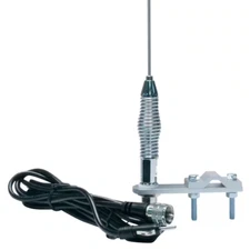 AM/FM Mirror Mount Stainless Steel Antenna Kit with 2 In. Shock Spring, 28 In.