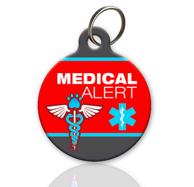 Medical Alert - Pet ID Tag - Custom ID Tag for Dog or Cat - Personalized 