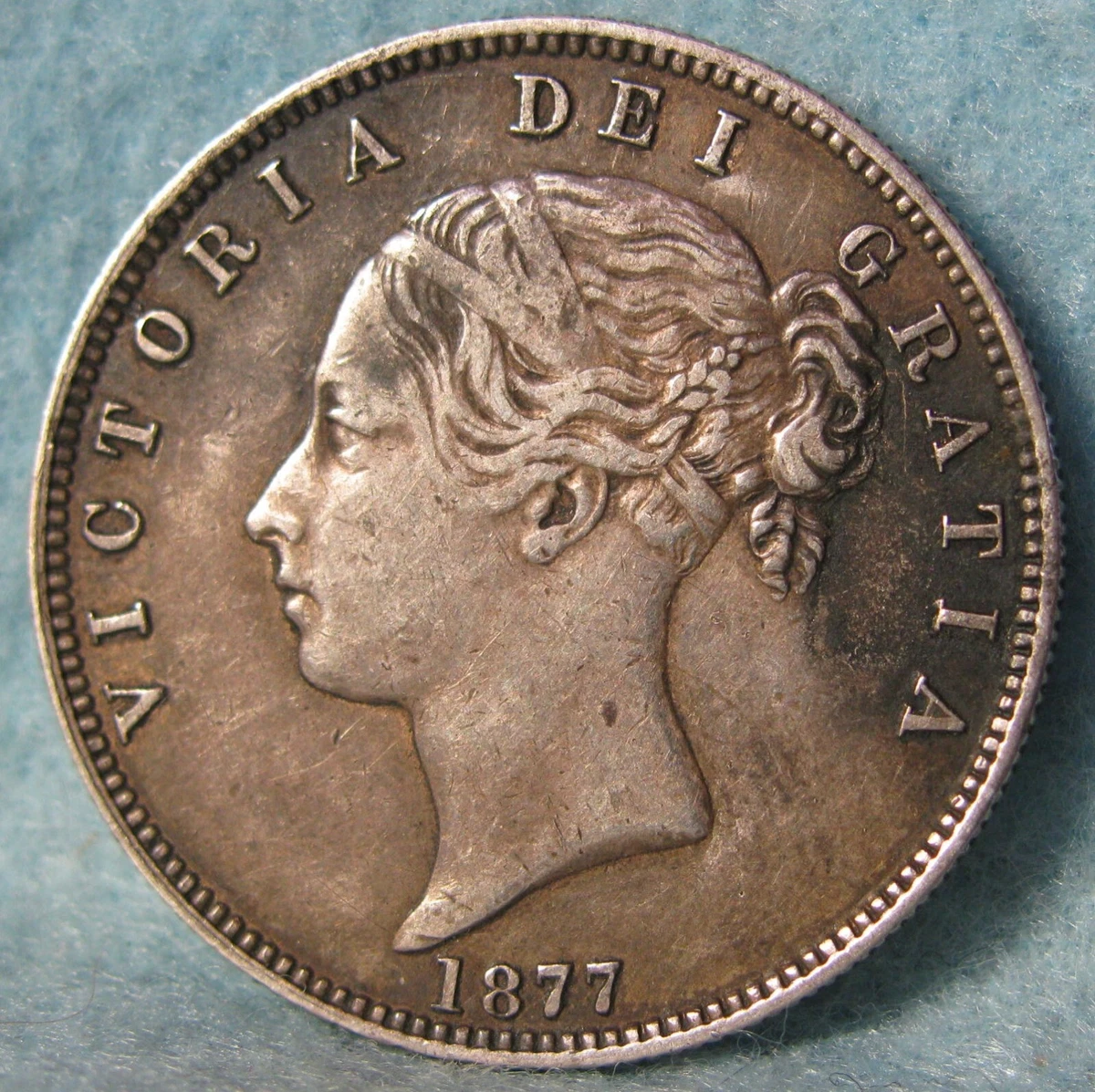 银色1877 年英国硬币| eBay