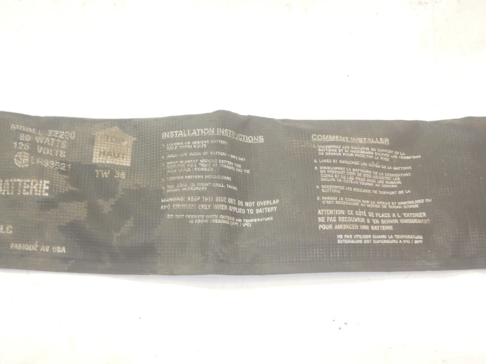 Kats for Jeep Battery Thermal Wrap 80 Watt 125 Volt 36 Inch 22200 FREE SHIP Foto 4 de 4