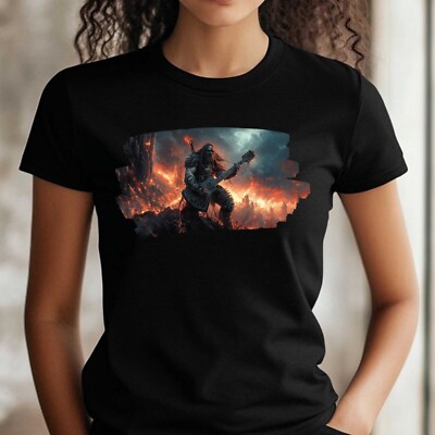 T-Shirt Frauen Barbar Metallrock Motiv Baumwolle Größe XS bis 3XL
