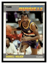 1987 FLEER DARRELL WALKER #117 ROOKIE CARD DENVER NUGGETS HIGH GRADE. rookie card picture