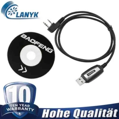 MARKENLOS Funkgerät USB Programmierkabel Mit CD Treiber Für BaoFeng UV-3R+ UV-5R 666S 888S