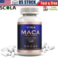Organic Maca 120 Capsules Peruvian Naturals Maca Root Powder Men & Women Health