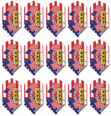 5 Sets Pentathlon Slim Dart Flights - Ships w/ Tracking   USA Flag