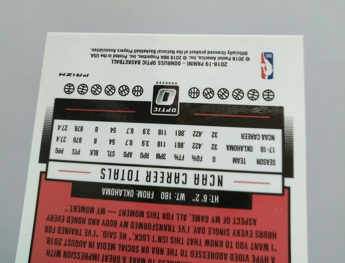 Trae Young 2018-19 Donruss Optic Choice Rated Rookie Mojo RC | eBay
