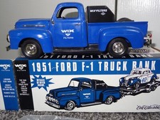 '51 Ford F-1 BANK Item 32297 Wix Filters ERTL 1995 Limited Edition 1:24 Blue.