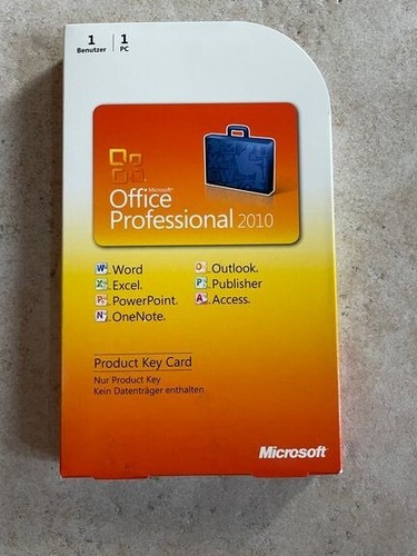 Microsoft OFFICE 2010 Professional Deutsch PKC-Karte Box-Version - Bild 1 von 2