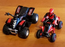 Maisto 250 W figure & Turbo Sport Diecast ATV 4 Wheeler Pull Back N Go Friction