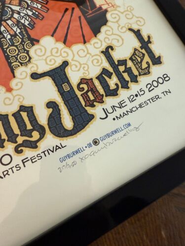 My Morning Jacket Guy Burwell Bonnaroo 2008 Poster EXTREMELY RARE 217/350 - Picture 2 of 8