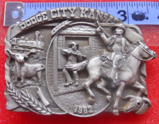 1982 Dodge City Kansas Belt Buckle