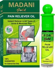 Madani Gold Pain Reliver Oil Roll on Cold Blocked Nose Muscle Pain Reliver 25ml