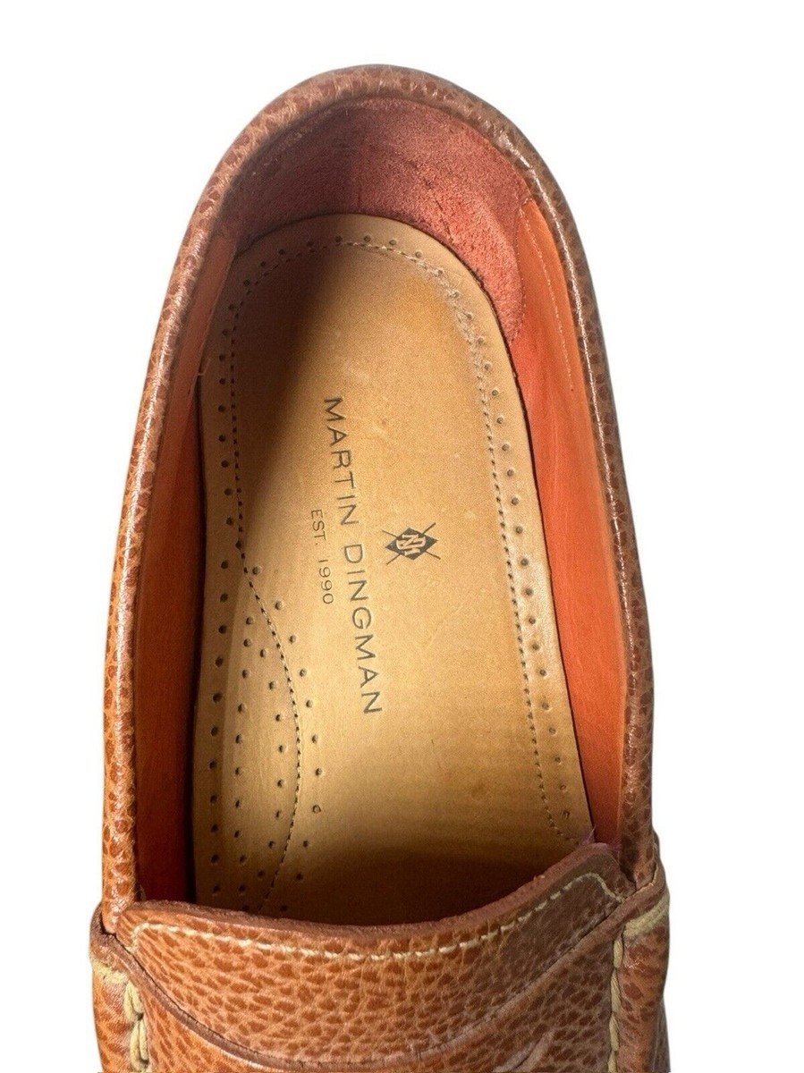 Martin Dingman Bill Penny Loafer Brown Leather Vibram Sole  display picture 3