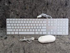 Apple Slim USB Wired Keyboard A1243  Apple A1152 Optical Mouse   Works Great  