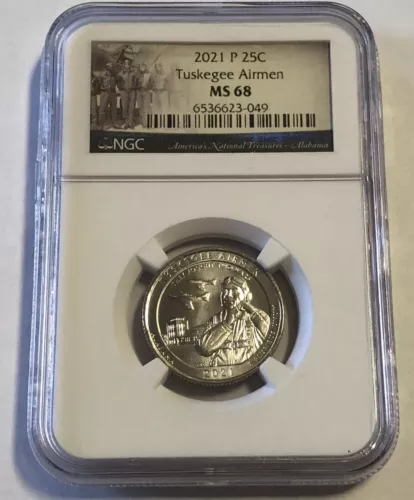2021 P Tuskegee Airmen ATB/NP Quarter 25c NGC MS68 🔥HARD TO FIND 🔥