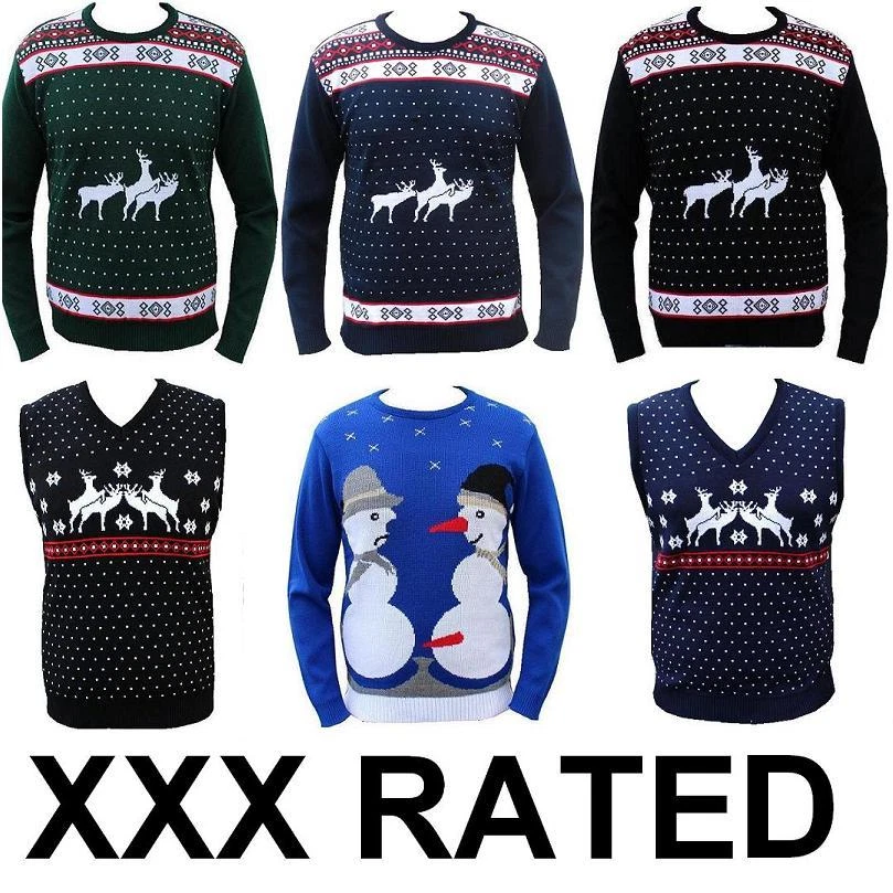 Rude christmas sweaters top