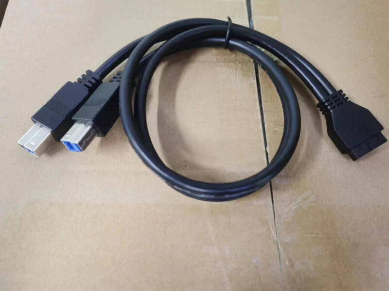 USB 3.0 19 Pin Female to Dual USB Type B Male Printer Splitter Cable 50cm - Image 3 of 4