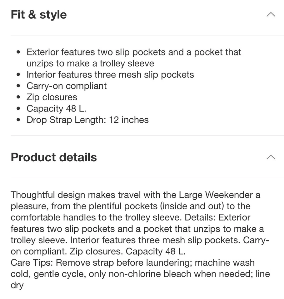 NWT Vera Bradley Large Weekender Travel Duffel Bag Tote Catnip Christmas $159 - Image 4 of 4