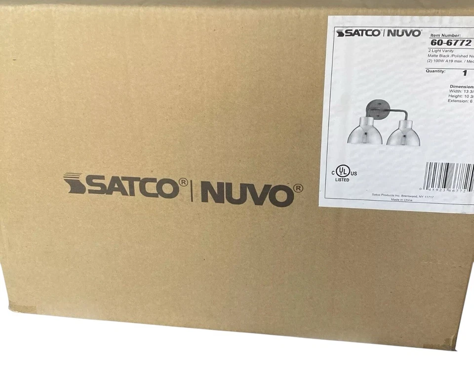 Nuvo Lighting 60/6772 Sloan 2 Light 14"W Bathroom Vanity Light - Black - Image 2 of 3