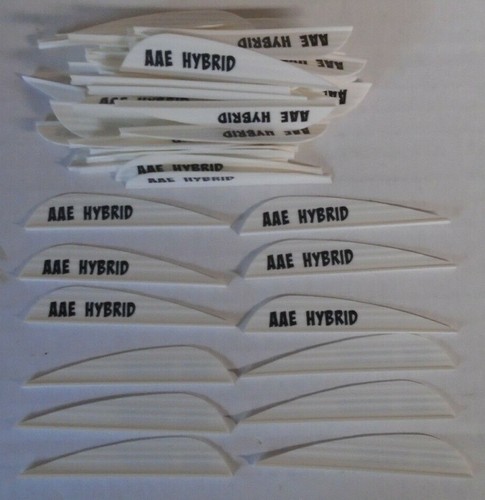 36- AAE Hybrid 26 2.7" WHITE Vanes arizona archery equipment arrow fletching