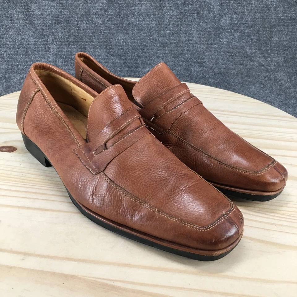 Sandro Moscoloni Zapatos Para Hombres 13 D Charles Mocasines Marrón Sin Cordones Informales Cómodos Foto 3 de 4