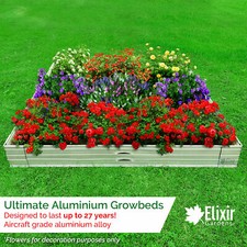 Garden Raised Aluminium Planter Vegetable Flower Seed Bed
