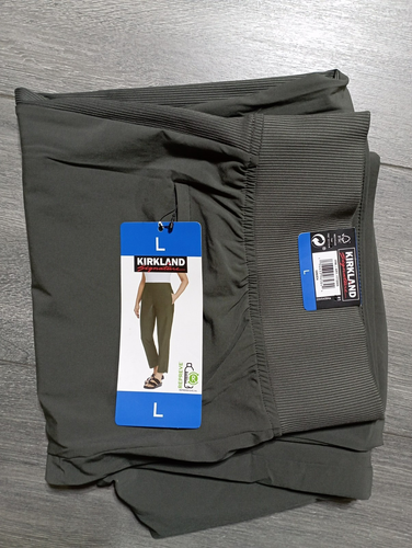 Kirkland Signature Pants Adult Womens Large Green Ankle Pull On High Rise