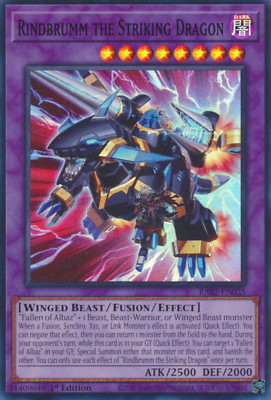 1X NM Rindbrumm the Striking Dragon - RA02-EN025 - Super Rare 1st Edition