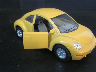 Yellow Volkswagen Beetle Bug Car W Friction Mechanism Working Doors Kinsmart Ebay
