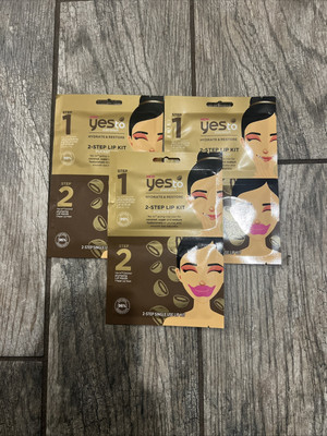 Yes To Coconut 2-Step Single Use Lip Kit Pucker Up Lip Scrub & Mask (3packs)