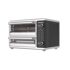PowerXL SmartSynx 1700W Dual Door Toaster Oven and Air Fryer: Stainless Steel