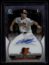 2023 Bowman Draft #CDA-JBA Jackson Baumeister Chrome Prospect Autographs
