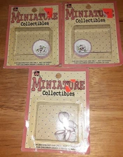 Mangelsens Miniature Cups & Saucers Pink Floral Ceramic 1"-8 Pcs Dollhouse NEW