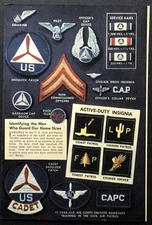 “Identify the Men Who Guard Our Skies” 1944 article US Civil Air Patrol Patches
