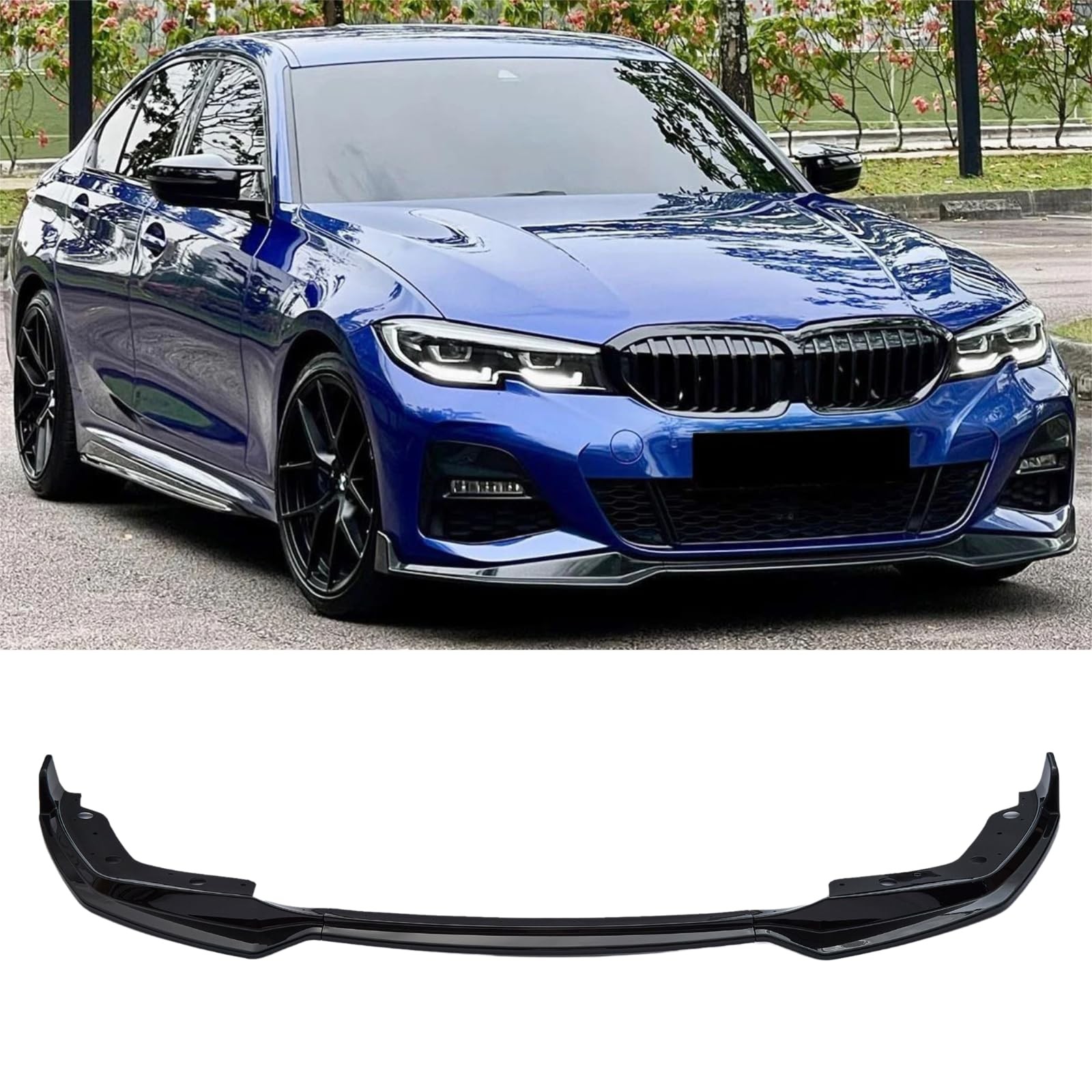 Front Bumper Lip Splitter for 2019-2022 BMW 3-Series G20 G28 M Sport