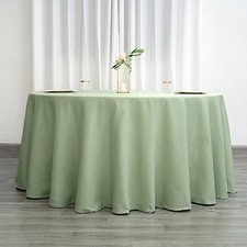 5 Pack SAGE GREEN 120 Inch ROUND TABLECLOTHS Wedding Decorations Table Covers
