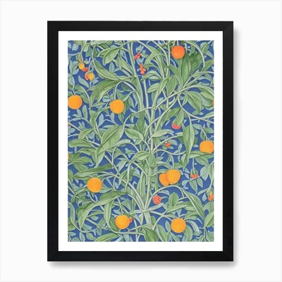 Kumquat Vintage Botanische Früchte Kunst Gerahmtes Wandbild Poster Leinwanddruck Bild