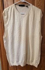 Greg Norman Golf Vest Men XL Beige Sweater