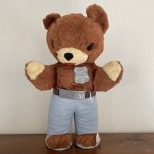 Vintage Ideal Smokey the Bear Doll Plush Made in USA Ranger Badge Standing