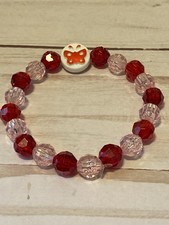 Valentine Butterfly Beaded Bracelet Girls Kids Jewelry Handmade Valentine Gift