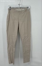 T Tahari Tan Regular Fit Flat Front Straight Leg Casual Womens Pants Size Small