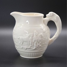 Vintage Wedgwood Creamware Pitcher Devonshire Hound Horse