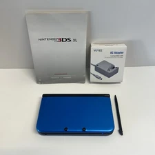 Nintendo 3DS XL Handheld Video Game Console SPR-003 (Blue) Charger, Stylus, NICE