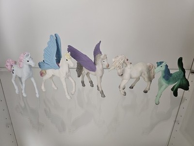 schleich bayala bullyland Sammlung Einhorn Hengst Flügeln Pink blau
