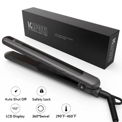 KIPOZI 2 in 1 Haarglätter Titan Glätteisen Lockenstab Haarglätteisen Ionen Haar Curling