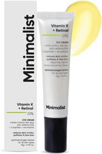 Minimalist Vitamin K + Retinal 01% under Eye Cream | Reduces Dark Circles, Fine