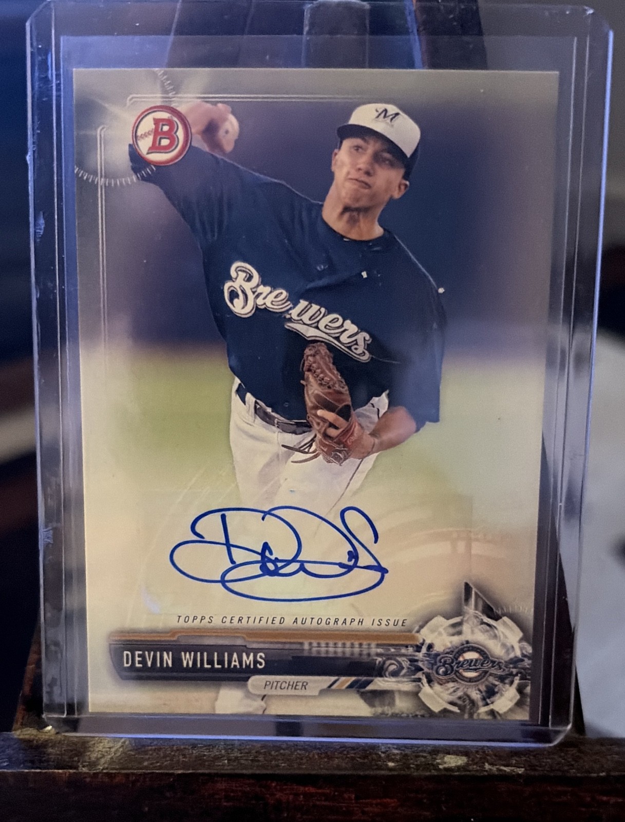 2017 Bowman - Retail Prospect Autographs Devin Williams #PA-DW (AU, RC)