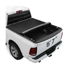 Soft Roll-up Truck Bed Tonneau Cover Compatible with 2009-2025 Dodge Ram 1500...